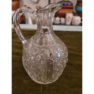 Elegant Cut Crystal Glass cruet, Decorative Vintage oil/vinegar cruet